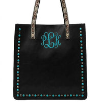 Turquoise Stud Shoulder Purse