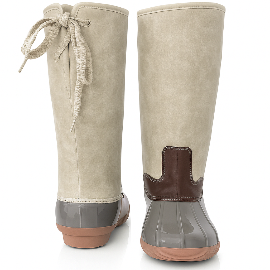 Chic Lace Up Duck Boots