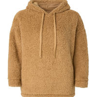 Longer Hooded Sherpa Pullover