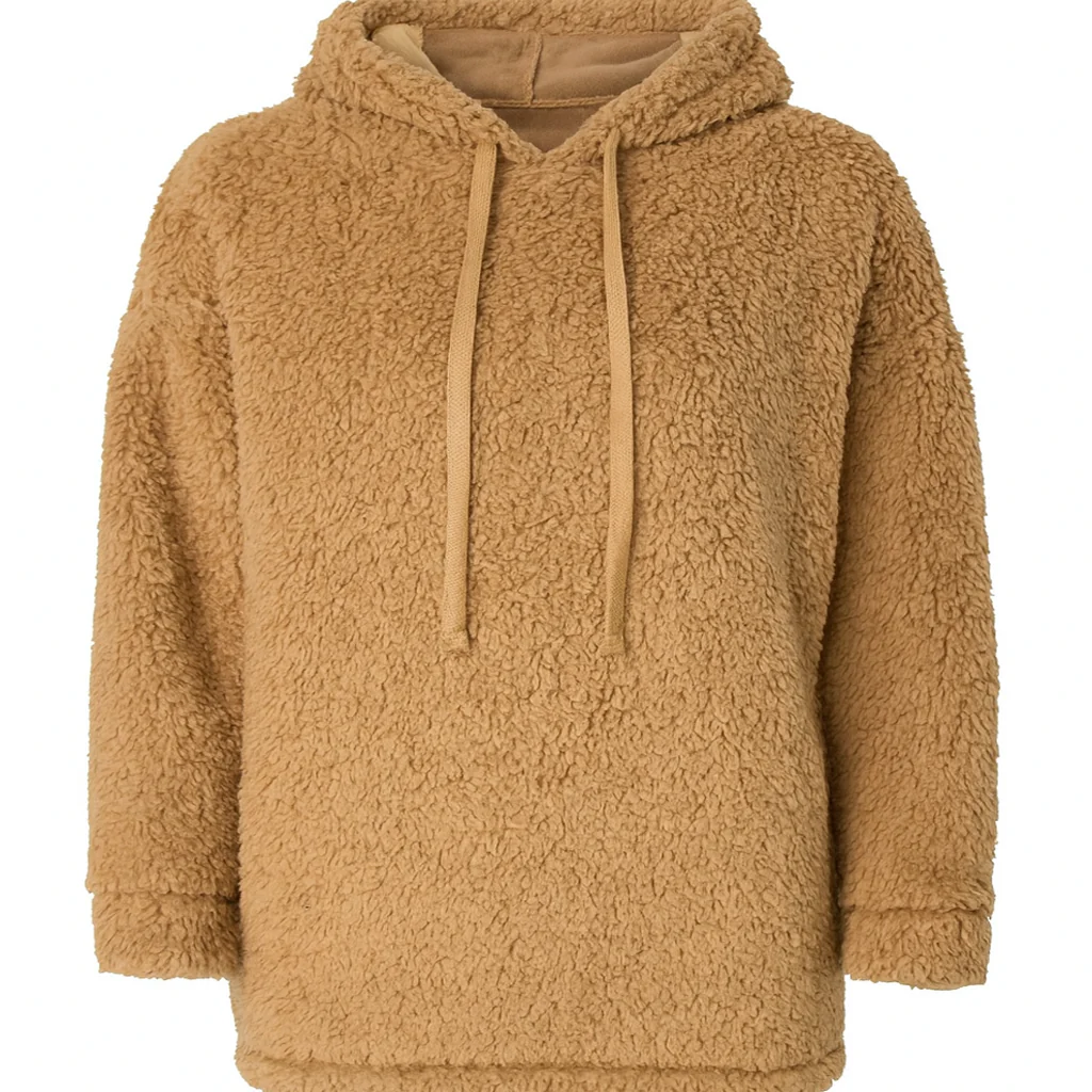 Longer Hooded Sherpa Pullover