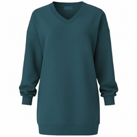 Long V-Neck Sweatshirt
