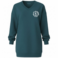 Long V-Neck Sweatshirt