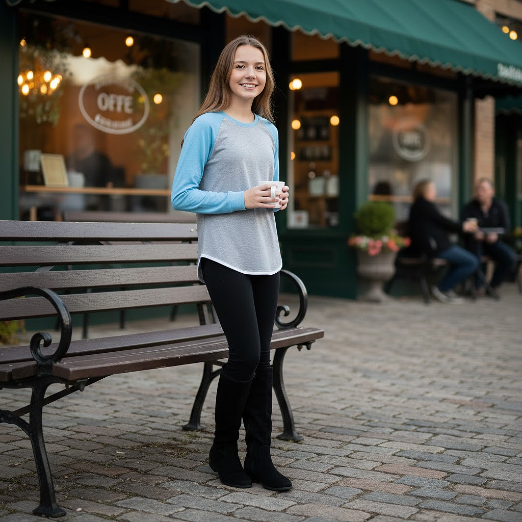 Hi Lo Raglan Sweatshirt