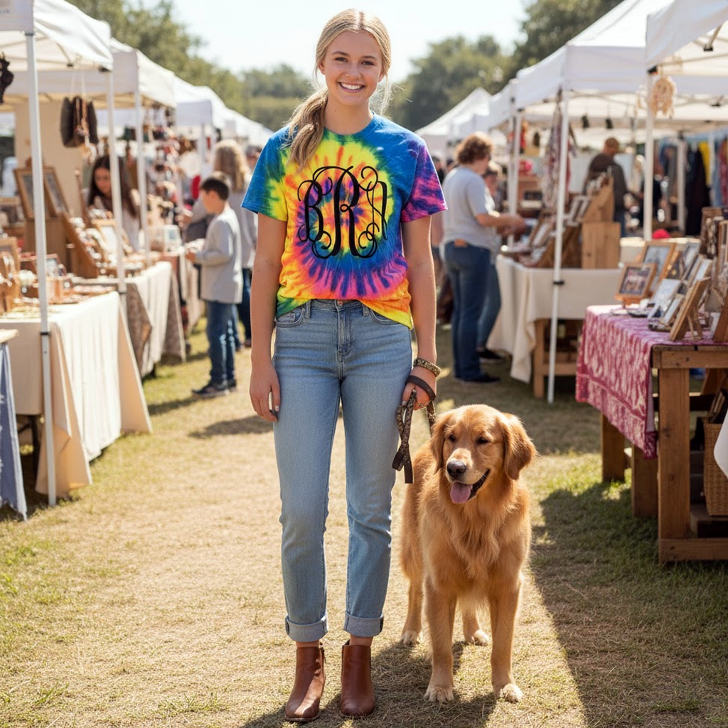 Tie Dye Crew Tee Shirt