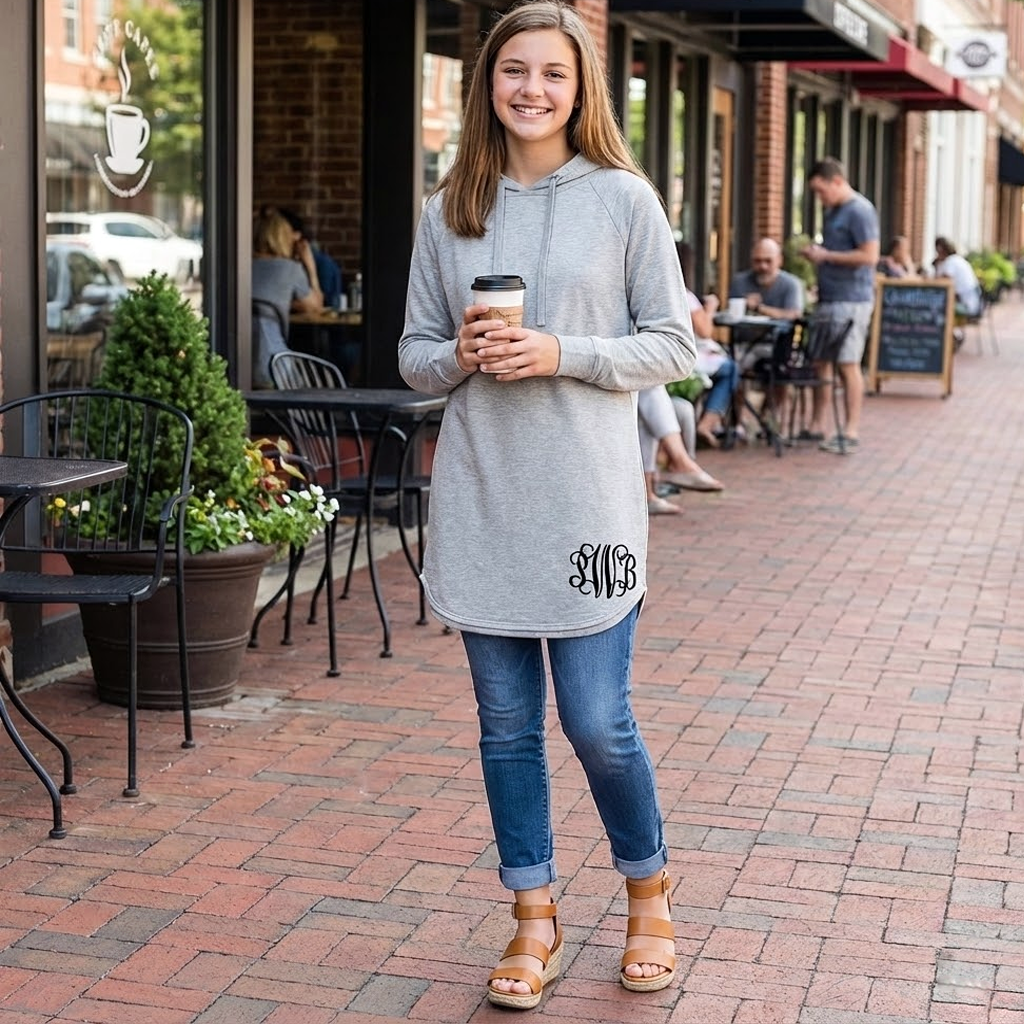 Hooded Hi Lo Sweatshirt