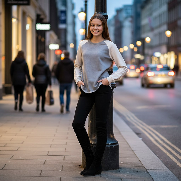 Hi Lo Raglan Sweatshirt