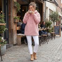 Longer Hooded Sherpa Pullover