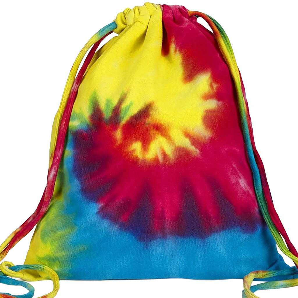 Tie Dye Drawstring Backpack Tote Bag