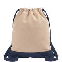 Two-Tone CINCH Canvas Backpack Tote