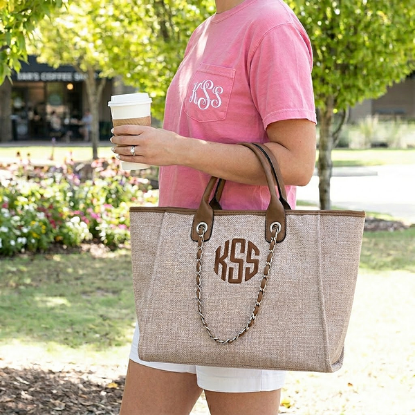 Tweed Chain Handbag