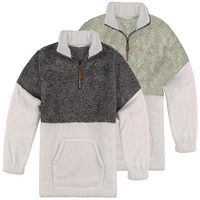 Two Tone Sherpa Pullover