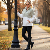 Two Tone Sherpa Pullover