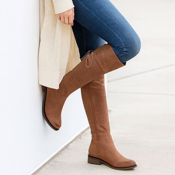 Boots W/Lace Up Back