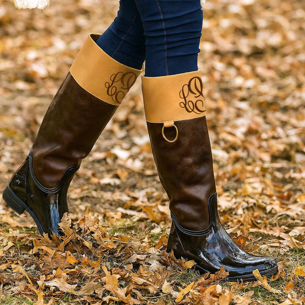 Two Tone Riding Boots