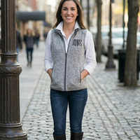 Ladies Heathered Fleece Vest