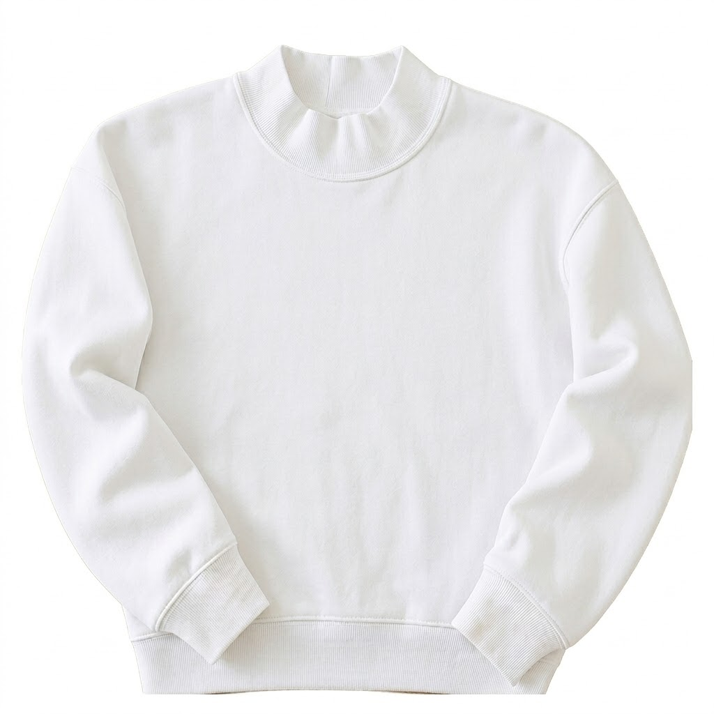 Mock Neck Long Sleeve Sweatshirt