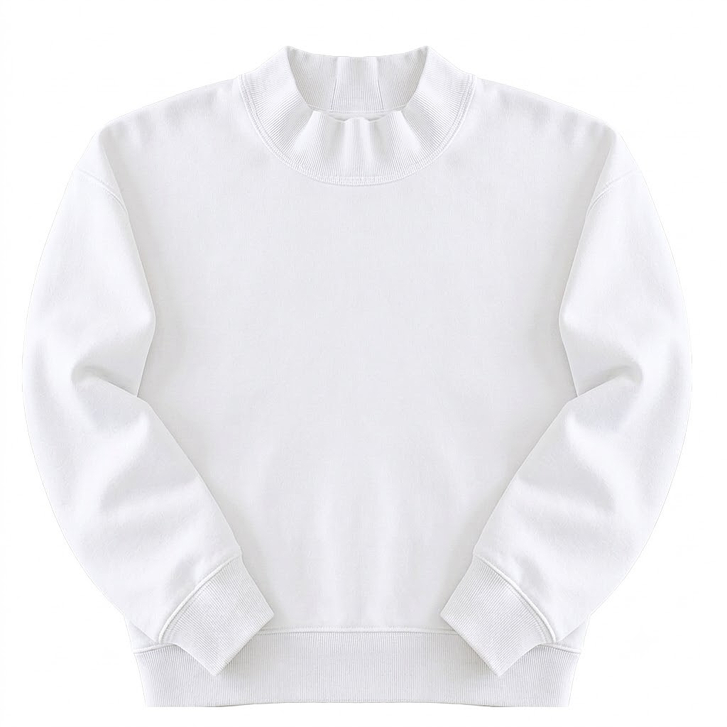 Mock Neck Long Sleeve Sweatshirt
