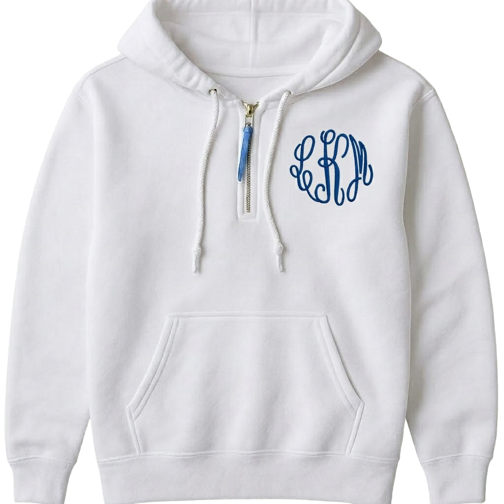 Quarter Zip Hoodie Sweatshirt