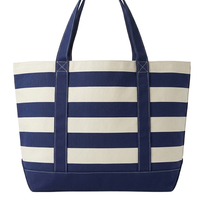 Haul-It-All Stripe Canvas Beach Tote Bag
