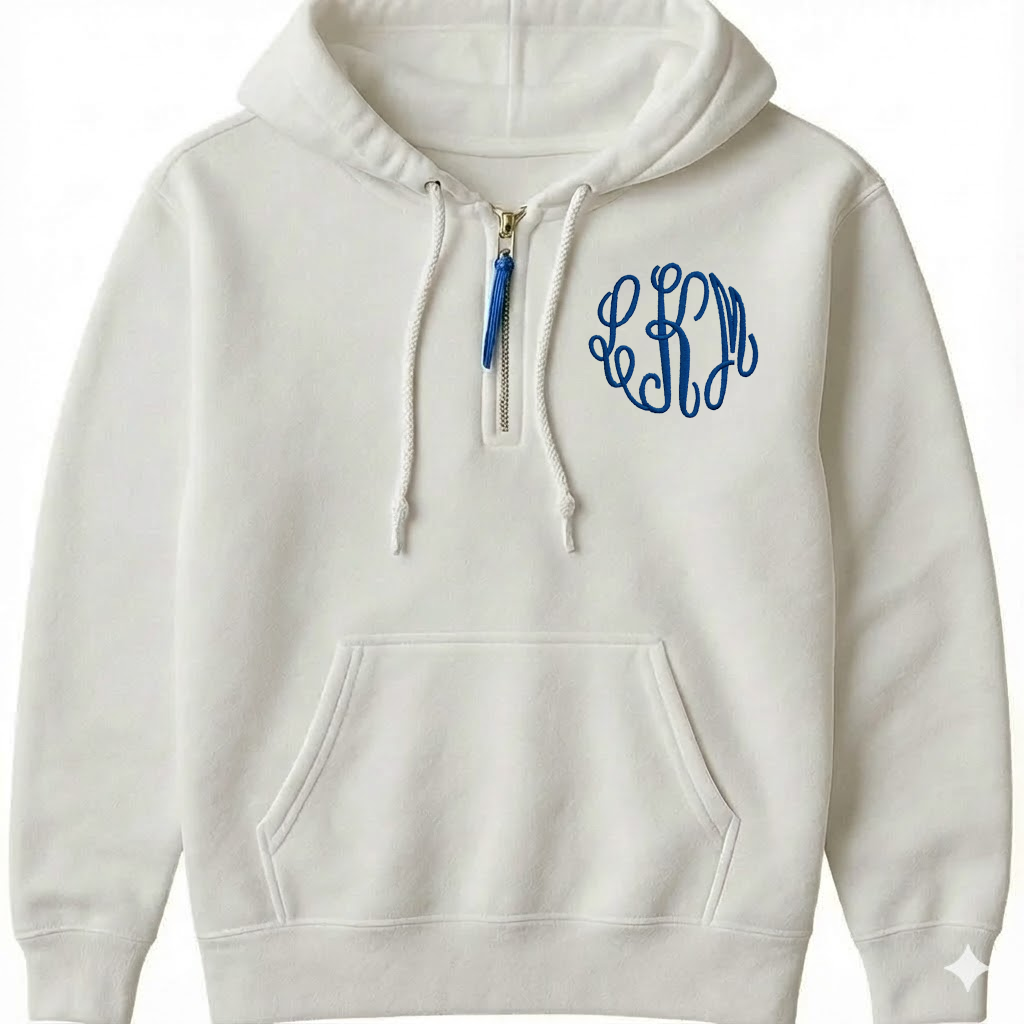 Quarter Zip Hoodie Sweatshirt