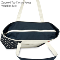 USA Flag Canvas Boater Tote