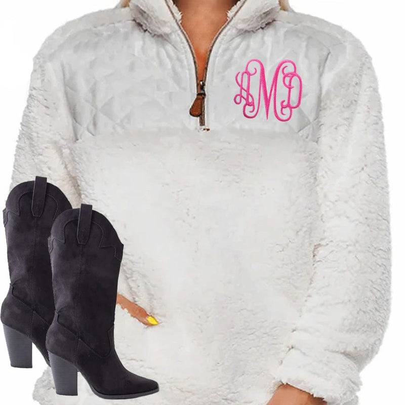Quilted Sherpa Pullover