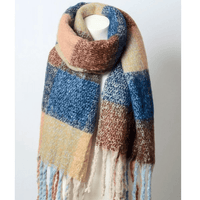 Color Block Tassel Scarf
