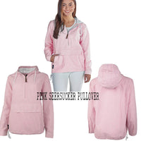 Hooded Seersucker Pullover