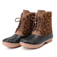 Leopard Ankle Duck Boots