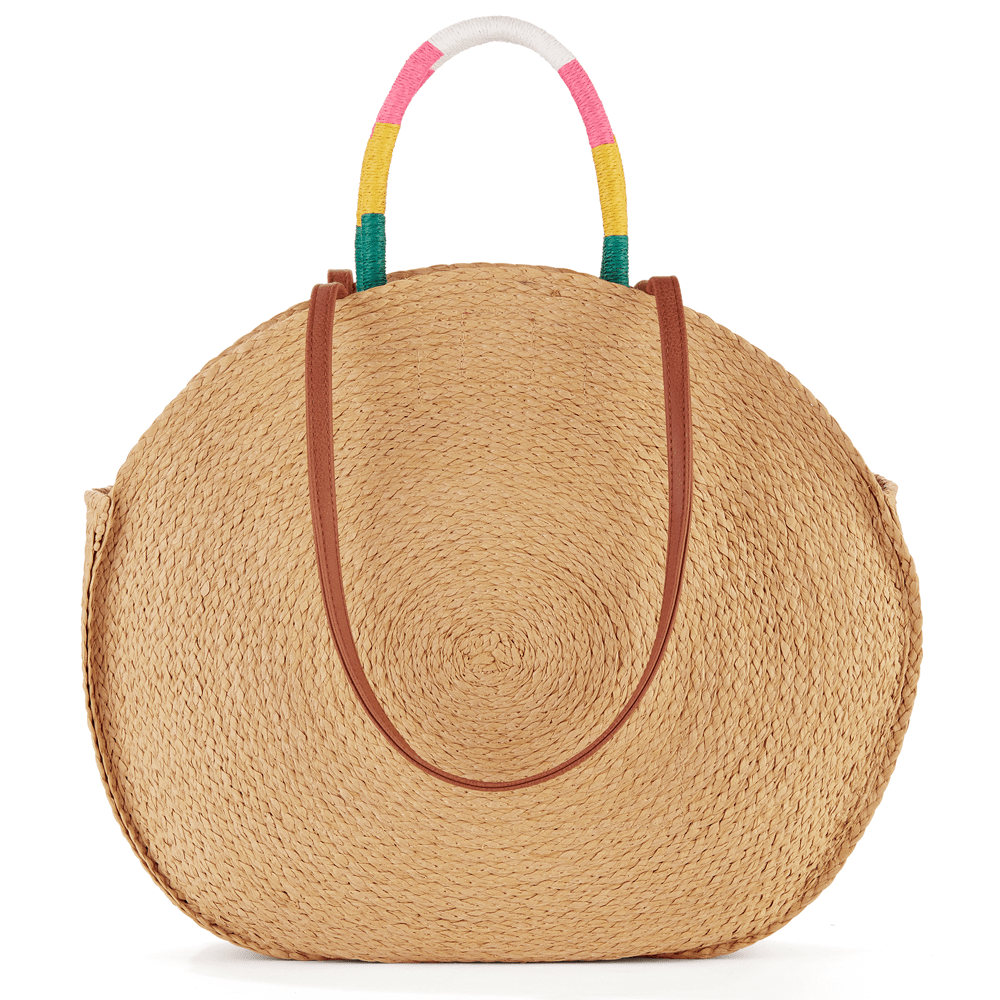 Stripe Circle Tote Bag