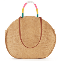 Stripe Circle Tote Bag