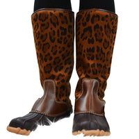Tall LEOPARD Duck Boots
