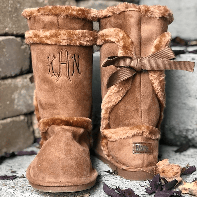 Fur Ankle Boots CAMEL