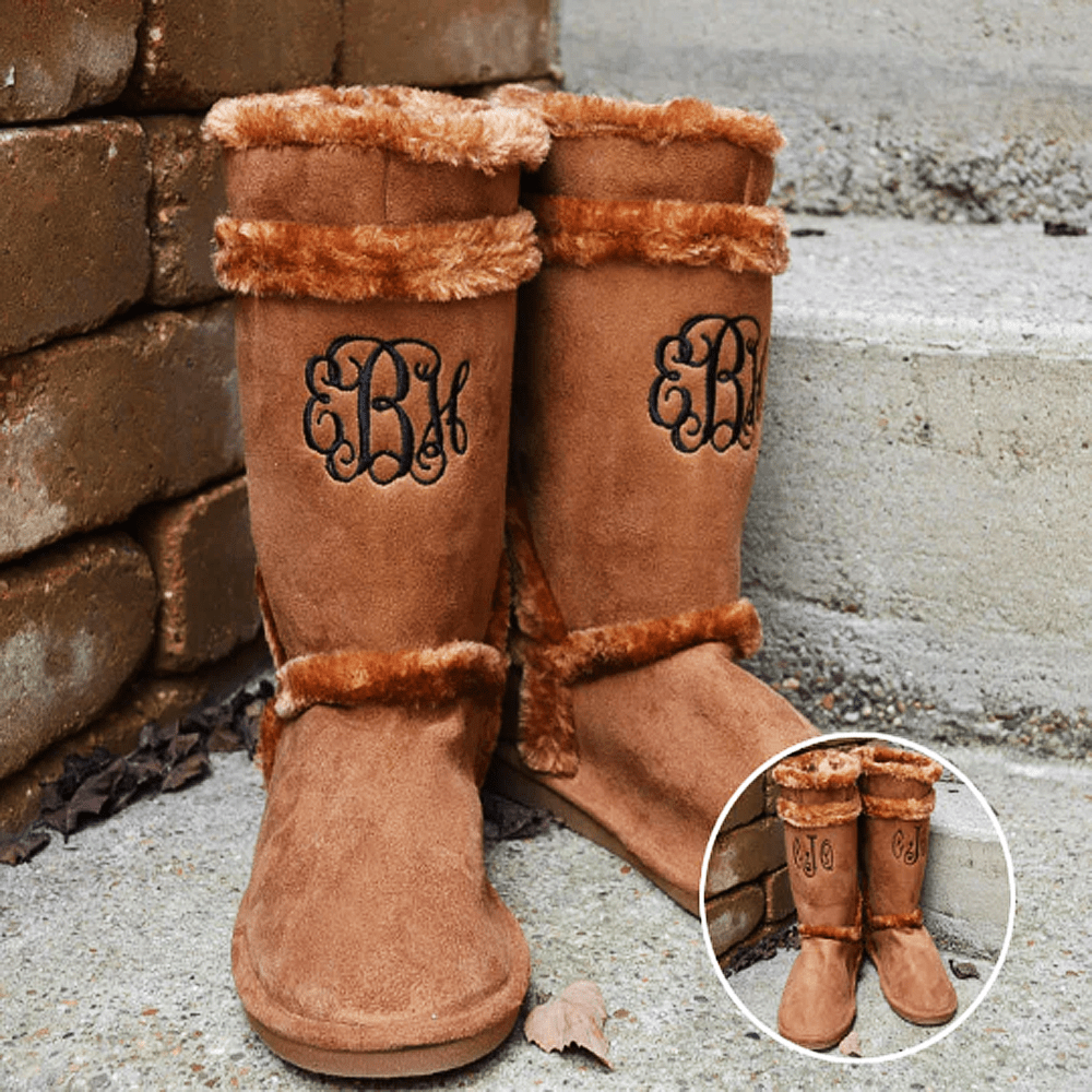 Fur Ankle Boots CAMEL