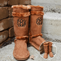 Fur Ankle Boots CAMEL