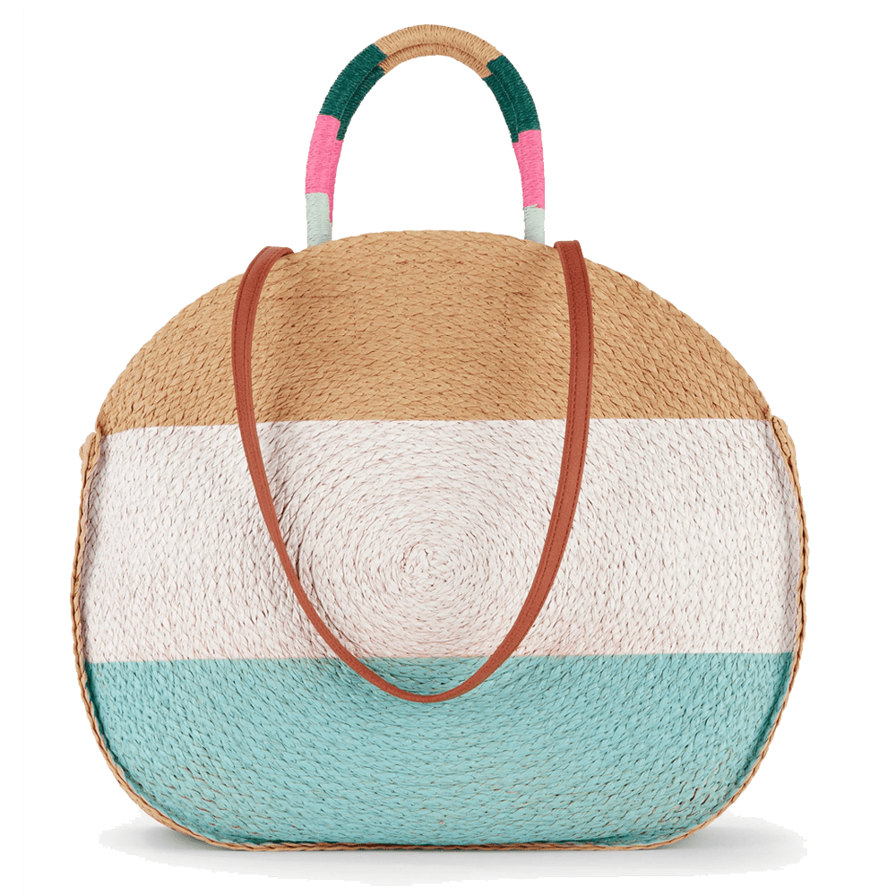 Stripe Circle Tote Bag