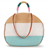 Stripe Circle Tote Bag