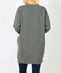 Long V-Neck Sweatshirt