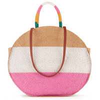 Stripe Circle Tote Bag