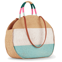 Stripe Circle Tote Bag