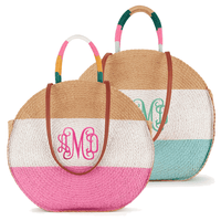 Stripe Circle Tote Bag