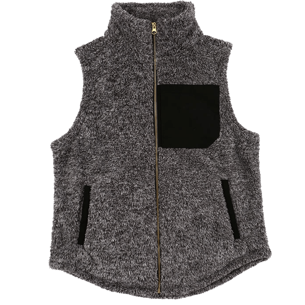 Micro Fuzzy Patch Pocket Vest