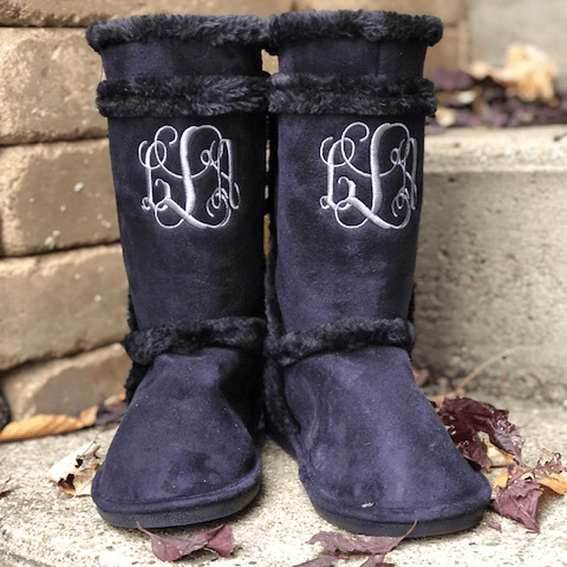 Fur Ankle Boots BLACK
