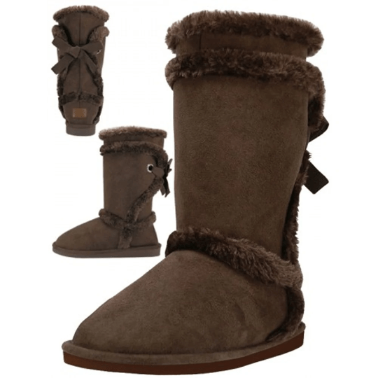 Fur Ankle Boots BROWN