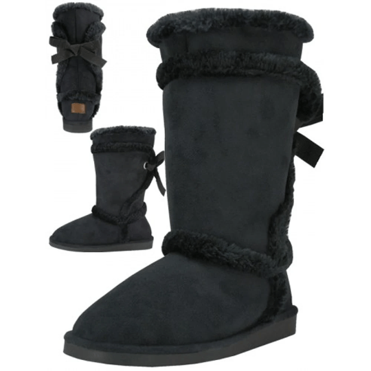 Fur Ankle Boots BLACK