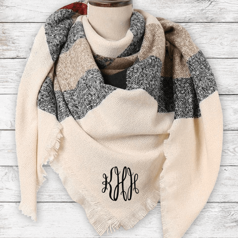 Plaid Square Blanket Scarf
