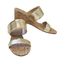 Gold Wedge Sandals