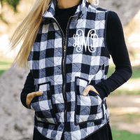 Black Buffalo Plaid Vest