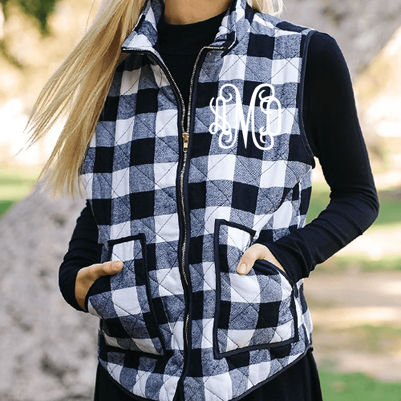 Black Buffalo Plaid Vest