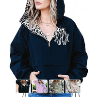 Leopard Windbreaker - BLACK